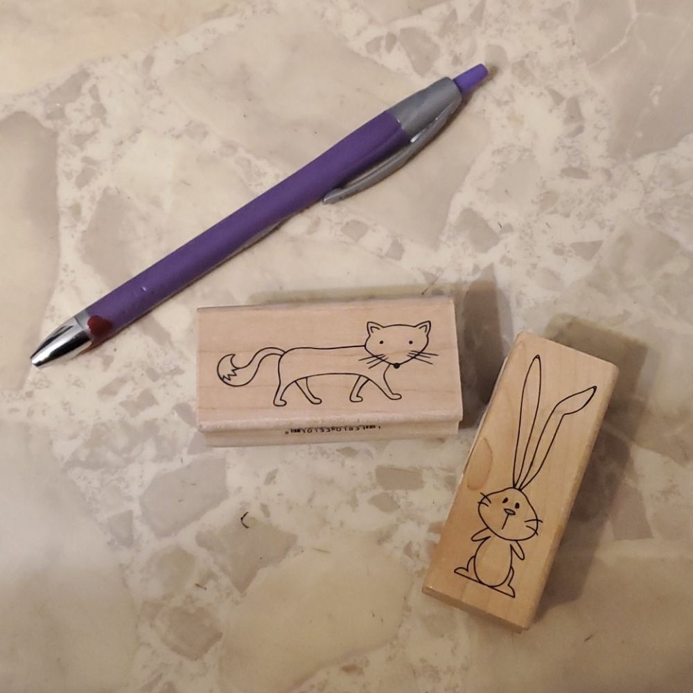 Bunny and artic fox stamps